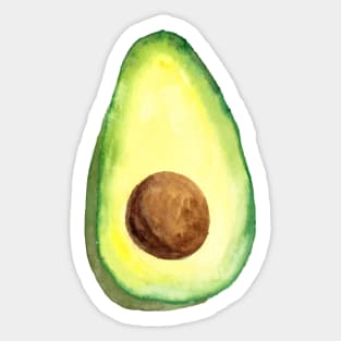 Watercolor Avocado Texture Sticker